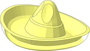 ~Minifig Hat Sombrero without Printed Surfaces