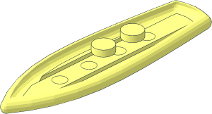 ~Minifig Surf Board  2 x  6.5 - Body without Upper Surface