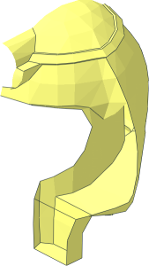 ~Minifig Headdress Nemes Type 2 Half without Front Surface