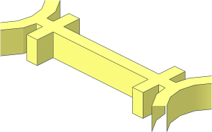 ~Plate 16 x 16 Rib with 2 Quarter Studs