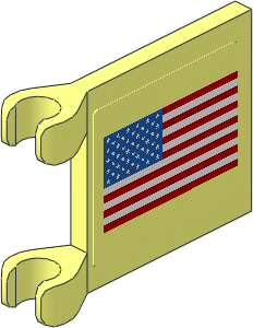 Flag  2 x  2 with US Flag Stickers