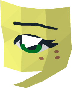 ~Figure Friends Head Half with Green Eyes and Freckles Pattern