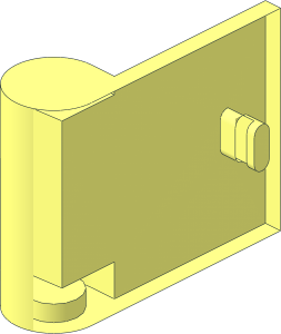 ~Door  1 x  3 x  2 Left with Hollow Hinge - Main Part without Patternable area