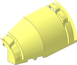 ~Windscreen  6 x  7 x  2.667 without Patternable Surfaces - Half