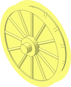 ~Wheel Minifig Bicycle with Integral Tyre Rim