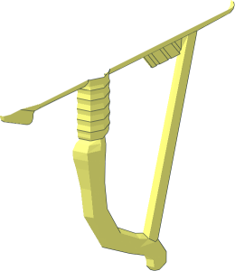 ~Minifig Long Bow with Arrow Quarter