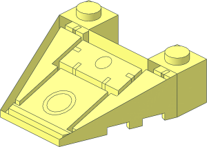 ~Wedge  4 x  4 with Stud Notches without Front Face