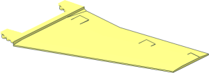 ~Wing 56 x 20 Airplane with  6 x 10 Cutout - Half