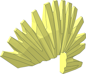 ~Minifig Hair Mohawk - Half