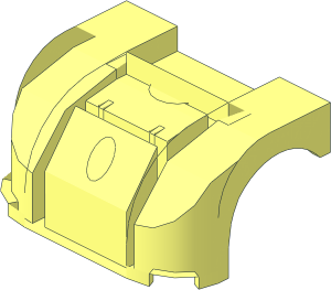 ~Car Mudguard  3 x  4 x  1.667 Curved Without Top and Front