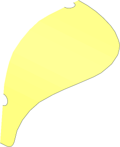 ~Sheet Plastic 15 x 14 Curved (Formed Shape 1) - Half Surface