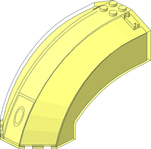 ~Windscreen 12 x  6 x  6 Curved without Pin Holes - Without Patternable Area
