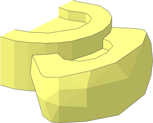 ~Figure Friends Accessories Bow with Heart - Body Half