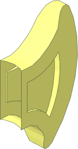 ~Minifig Axe with Twin-Blade - One Blade