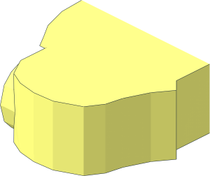 ~Minifig Knife with Flat Hilt End - Guard Half