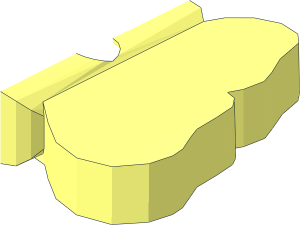 ~Animal Butterfly with Stud Tube and Pin Hole Half