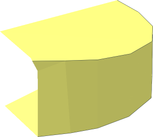 ~Plant Flower with  5 Rounded Petals with Pin, Half Petal