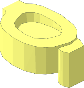 ~Figure Friends Glasses Oval Shaped with Pin - Half