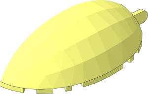 ~Windscreen  8 x  6 x  2.333 Bubble Canopy with Handle Bar - Half