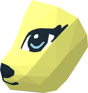 ~Animal Puppy Walking with Bright Light Blue Eyes and Black Nose and Mouth Pattern - Face Half