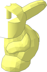 ~Animal Bunny Sitting without Face Half