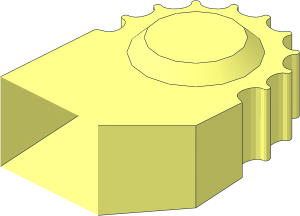 ~Click Lock Hinge Half Dual Finger Wedged