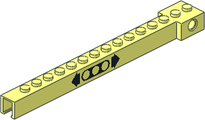 Crane Arm Outside Narrow 15 Studs With Liftarm and Arrows Pattern