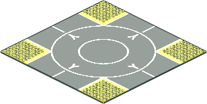 Baseplate 32 x 32 Road 7-Stud Crossroads w/ Runway Narrow Patt. Baseplate 32 x 32 Road 7-Stud Crossroads w/ Runway Narrow Patt.