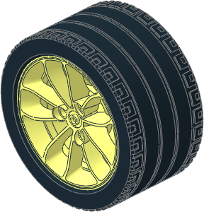 Wheel Rim 42 x 62 with 10 Spokes and 3 Pegholes with Tyre 44/ 22 x 62 ZR Wheel Rim 42 x 62 with 10 Spokes and 3 Pegholes with Tyre 44/ 22 x 62 ZR