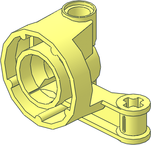 Technic Steering Wheel Bearing with 2 Pegholes & 2 Axleholes Arms