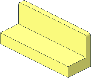 Panel  1 x  3 x  1 with Rounded Corners