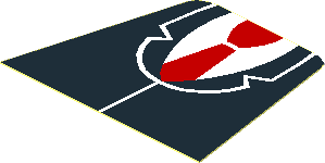 Sticker Minifig Torso with Black Suit without Buttons and Red Tie