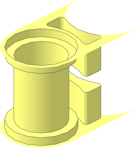 Technic Beam Hole 1.0 with Adjacent Hole Negative