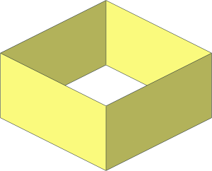 Box with 4 Faces (2 Parallel Pairs) and All Edges