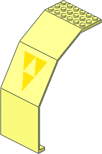 Panel 10 x  6 x 11 with Blacktron I Logo Pattern