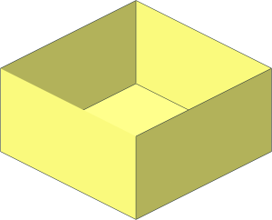 Box with 5 Faces without 1 Edge