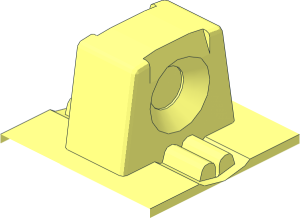 Click Lock Hinge Single Finger for Plate Top with Groove