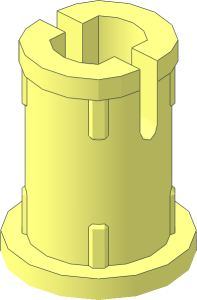Technic Friction Pin 1.0 with Base Collar and Rectangular Centre Hole