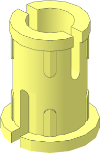 Technic Friction Pin 1.0 Slotted with Split Base Collar