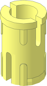 Technic Friction Pin 1.0 Slotted without Base Collar