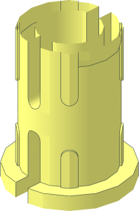 Technic Friction Pin Middle Slotted with Split Base Collar