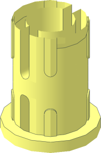 Technic Friction Pin Middle Slotted with Unsplit Base Collar