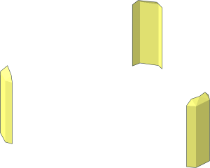 Technic Friction Pin 3 Ribs 120 Degrees