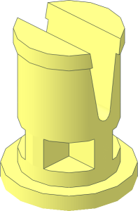 Technic Pin 1.0 with Base Collar and Notches