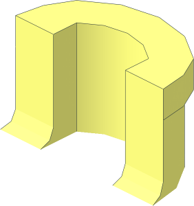 Technic Pin Collar Half with Rectangular Hole and Short Slit