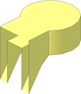 Duplo Train Track Connector Male