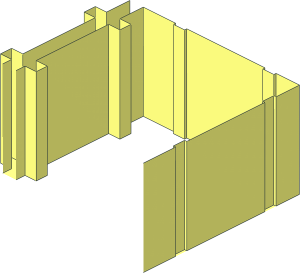 Fillet Reinforced 3 LDU to Corner-Walls