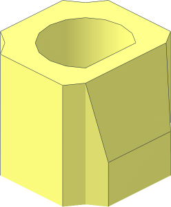 Stud for Minifig Hips without Base Edges