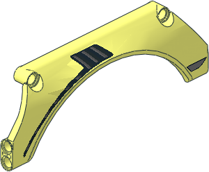 Technic Panel 15 x  2 x  5 Mudguard Arched with Vent Grid Right Pattern