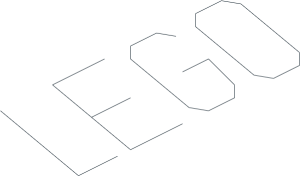 LEGO Logo for Studs - Non-3D Thin Lines